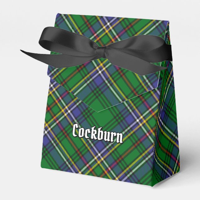 Clan Cockburn Tartan Favor Boxes (Front Side)