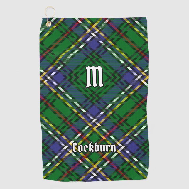 Clan Cockburn Tartan Golf Towel (Front)