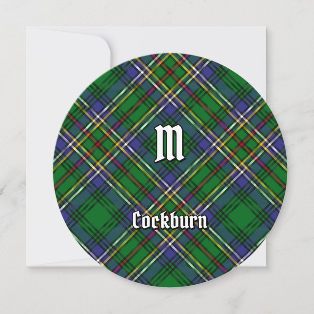 Clan Cockburn Tartan Invitation (Front)