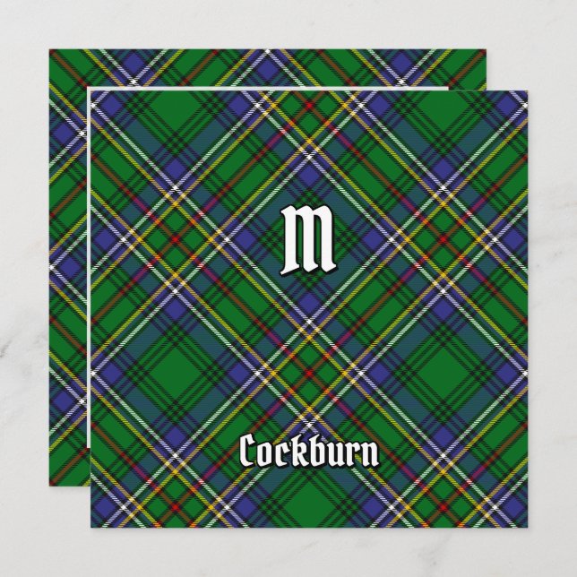 Clan Cockburn Tartan Invitation (Front/Back)