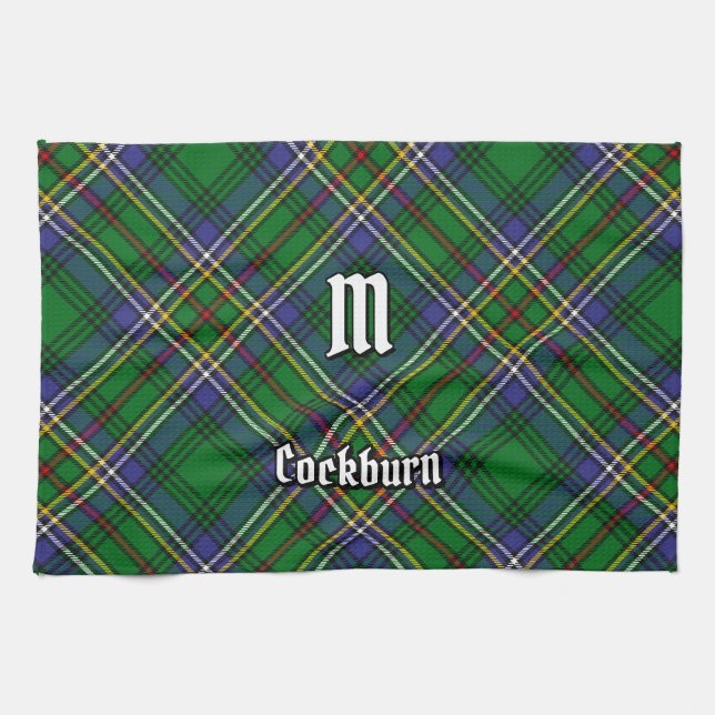 Clan Cockburn Tartan Kitchen Towel (Horizontal)