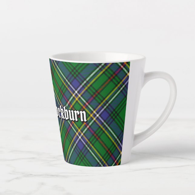 Clan Cockburn Tartan Latte Mug (Right)