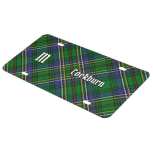 Clan Cockburn Tartan License Plate