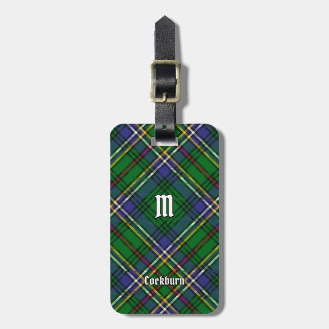 Clan Cockburn Tartan Luggage Tag (Front Vertical)