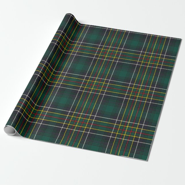 Clan Cockburn Tartan Plaid Wrapping Paper (Unrolled)