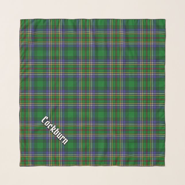 Clan Cockburn Tartan Scarf (Front (Horizontal))