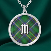 Clan Cockburn Tartan Silver Plated Necklace