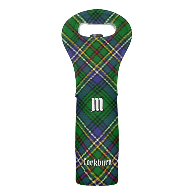 Clan Cockburn Tartan Wine Bag (Front)