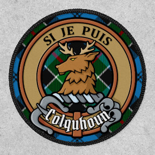 Clan Colquhoun Crest over Tartan Patch
