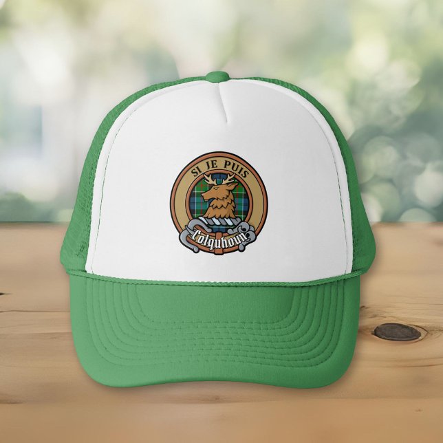 Clan Colquhoun Crest over Tartan Trucker Hat (Creator Uploaded)