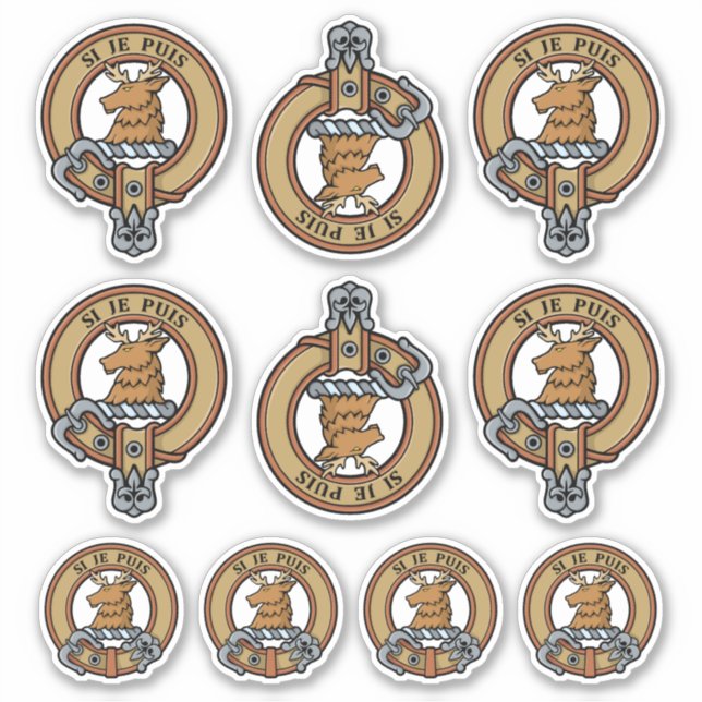 Clan Colquhoun Crest Sticker Set (Front)