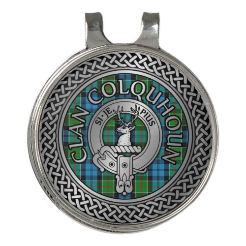 Clan Colquhoun Crest  Tartan Knot Golf Hat Clip