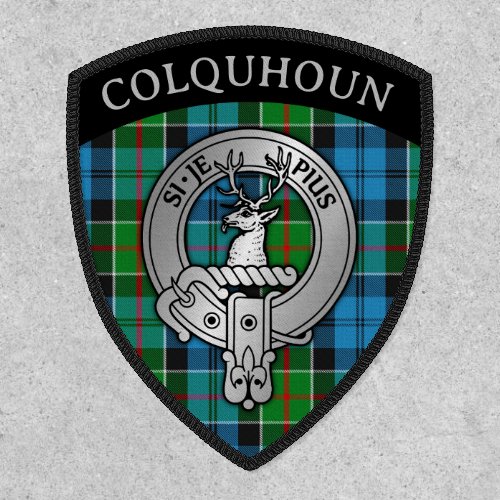 Clan Colquhoun EDIT Crest  Tartan Patch