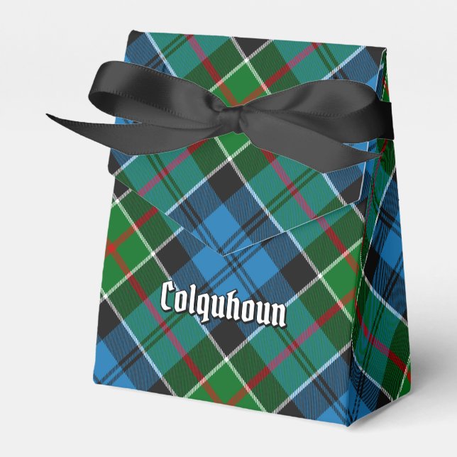 Clan Colquhoun Tartan Favor Boxes (Front Side)