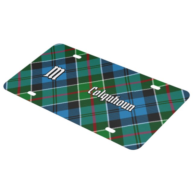Clan Colquhoun Tartan License Plate (Side)