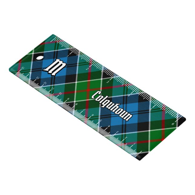 Clan Colquhoun Tartan Ruler (Angled)
