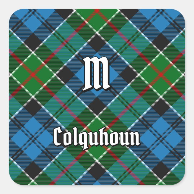 Clan Colquhoun Tartan Square Sticker (Front)