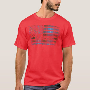 Clan Congilton Scottish tartan US flag kilt Scotla T-Shirt