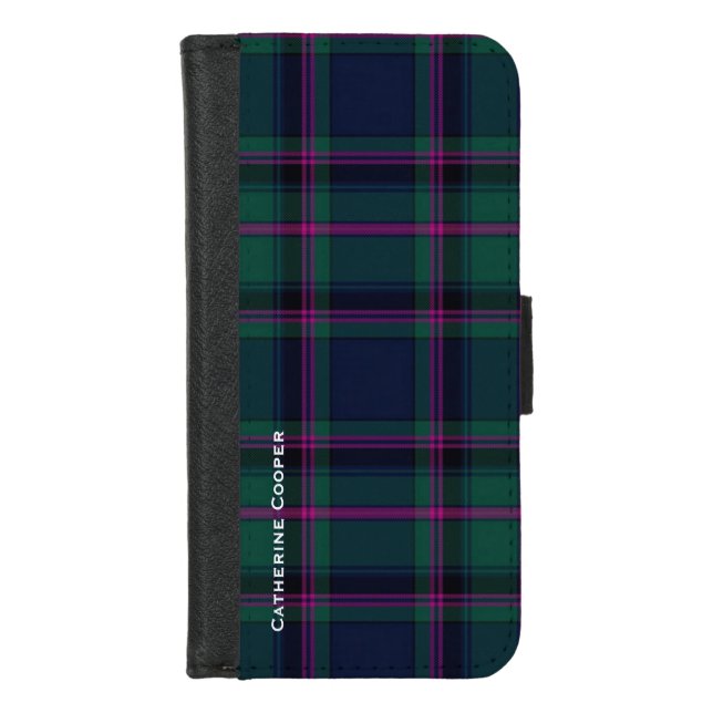 Clan Cooper Plaid  iPhone Wallet Case (Front)