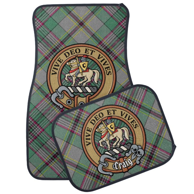 Clan Craig Crest Car Floor Mat (Set)