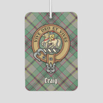 Clan Craig Crest over Tartan Air Freshener