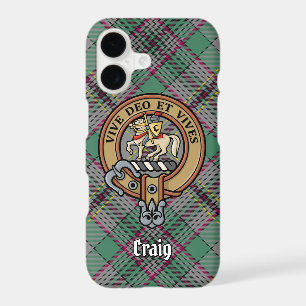 Clan Craig Crest over Tartan iPhone 17 Case
