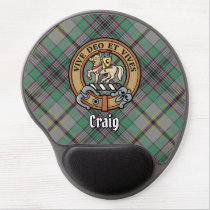 Clan Craig Crest over Tartan Gel Mouse Pad