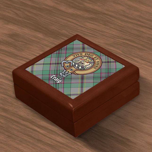 Clan Craig Crest over Tartan Gift Box (Creator Uploaded)