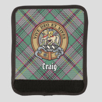 Clan Craig Crest over Tartan Luggage Handle Wrap