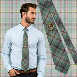 Clan Craig Crest over Tartan Neck Tie