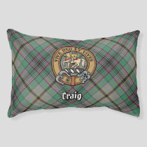 Clan Craig Crest over Tartan Pet Bed