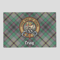 Clan Craig Crest over Tartan Placemat