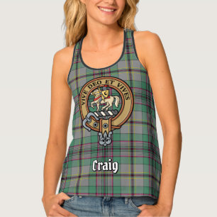 Clan Craig Crest over Tartan Tank Top