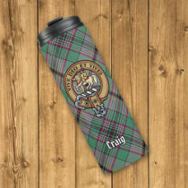 Clan Craig Crest over Tartan Thermal Tumbler