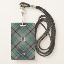 Clan Craig Tartan Badge