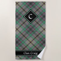 Clan Craig Tartan Beach Towel