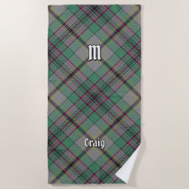 Clan Craig Tartan Beach Towel