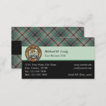 Clan Craig Tartan Business Card