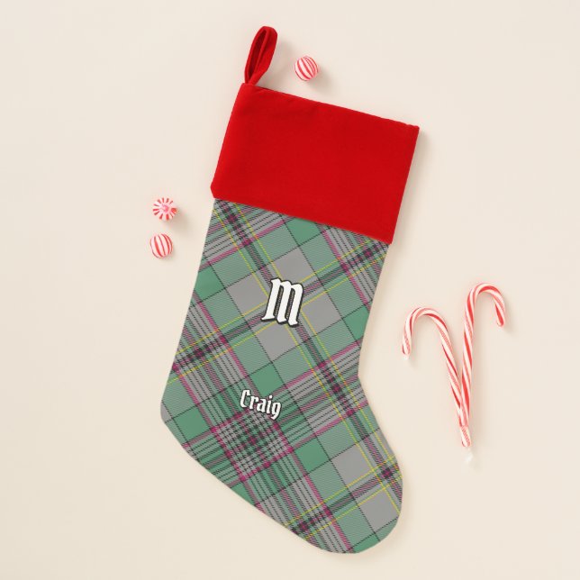 Clan Craig Tartan Christmas Stocking (Front)