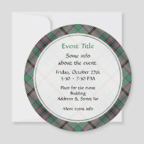 Clan Craig Tartan Invitation