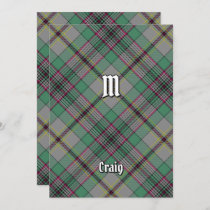 Clan Craig Tartan Invitation