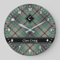 Clan Craig Tartan Large Clock