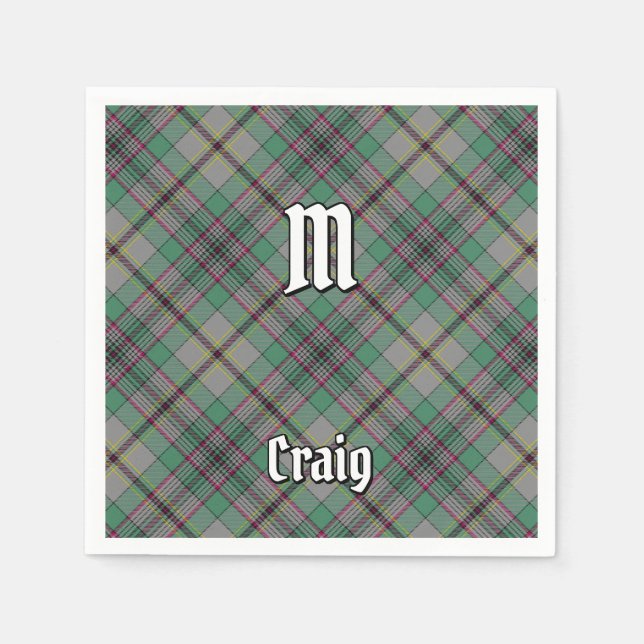 Clan Craig Tartan Napkins (Front)