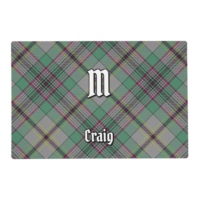Clan Craig Tartan Placemat (Front)