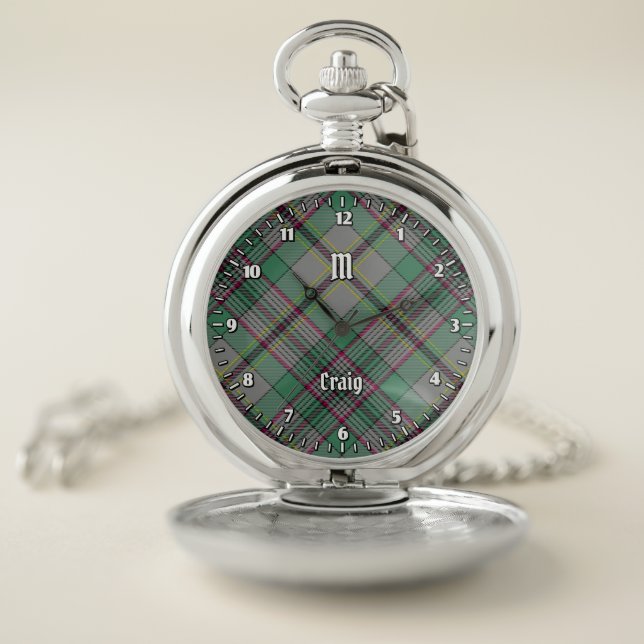 Clan Craig Tartan Pocket Watch (Inside)