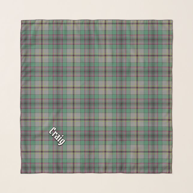 Clan Craig Tartan Scarf (Front (Horizontal))
