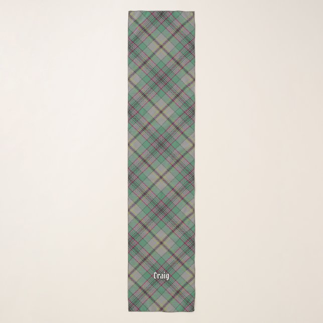 Clan Craig Tartan Scarf (Front)