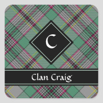 Clan Craig Tartan Square Sticker