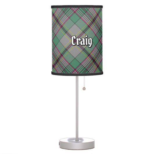 Clan Craig Tartan Table Lamp (Left)