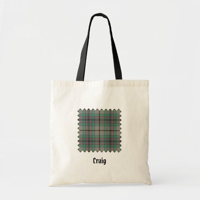 Clan Craig Tartan Tote Bag (Front)